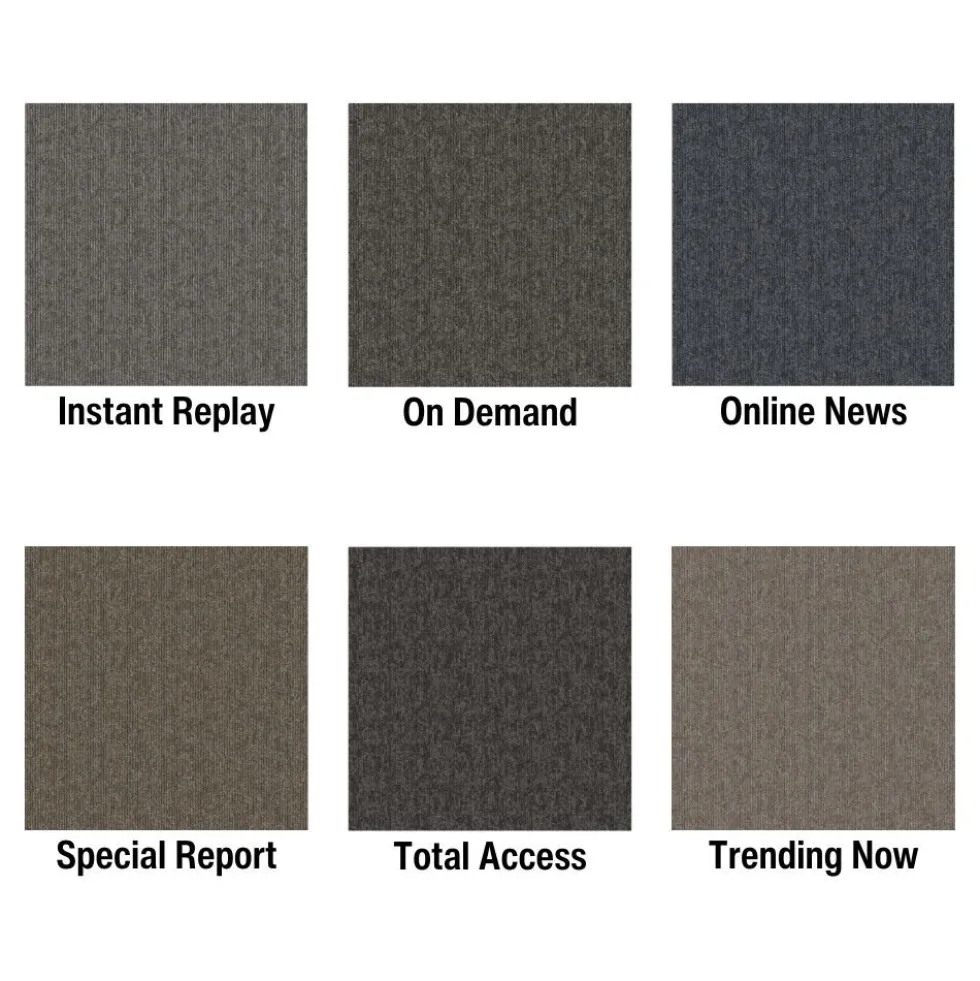 Breaking News Commercial Carpet Tiles 5.7 mm x 24x24 Inches Carton of 24