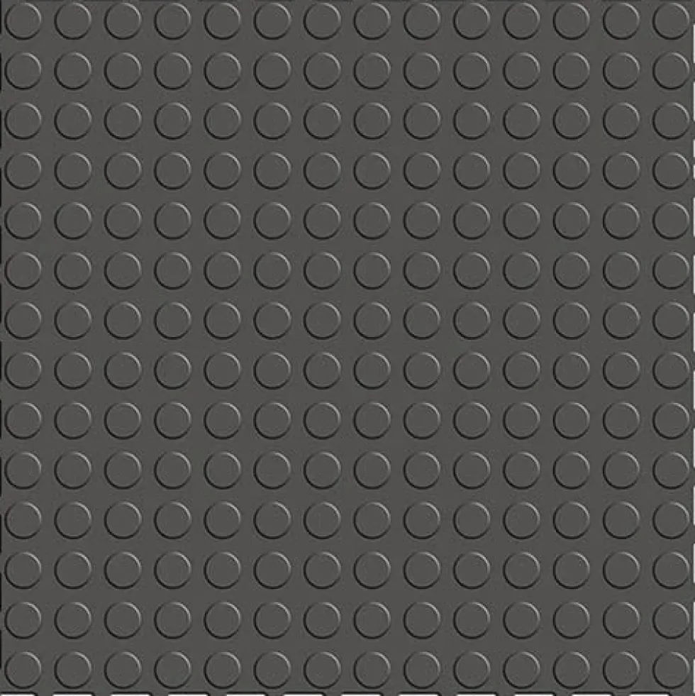 Coin Top Home Floor Tile Black or Dark Gray 5 mm x 20.5x20.5 Inches 8 per Carton