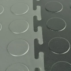 Coin Top Home Floor Tile Black or Dark Gray 5 mm x 20.5x20.5 Inches 8 per Carton
