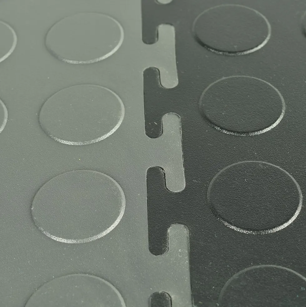 Coin Top Home Floor Tile Black or Dark Gray 5 mm x 20.5x20.5 Inches 8 per Carton