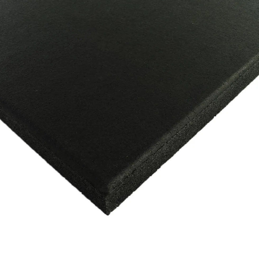 dBTile Gym Floor Tile Black 2.5 Inch x 2x2 Ft. with Quad Blok
