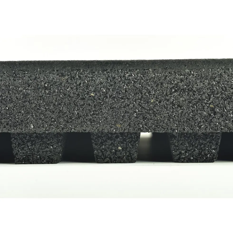 dBTile Gym Floor Tile Black 2.5 Inch x 2x2 Ft. with Quad Blok