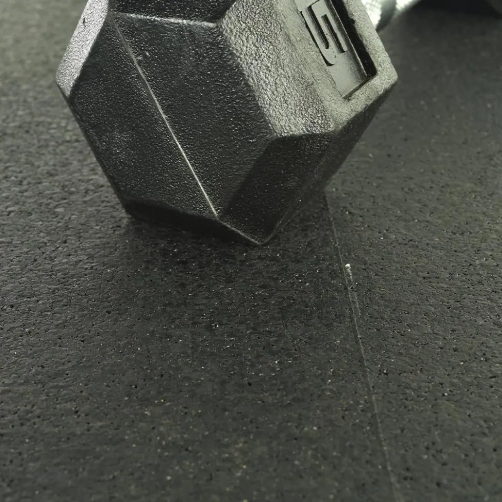 dBTile Gym Floor Tile Black 2.5 Inch x 2x2 Ft. with Quad Blok