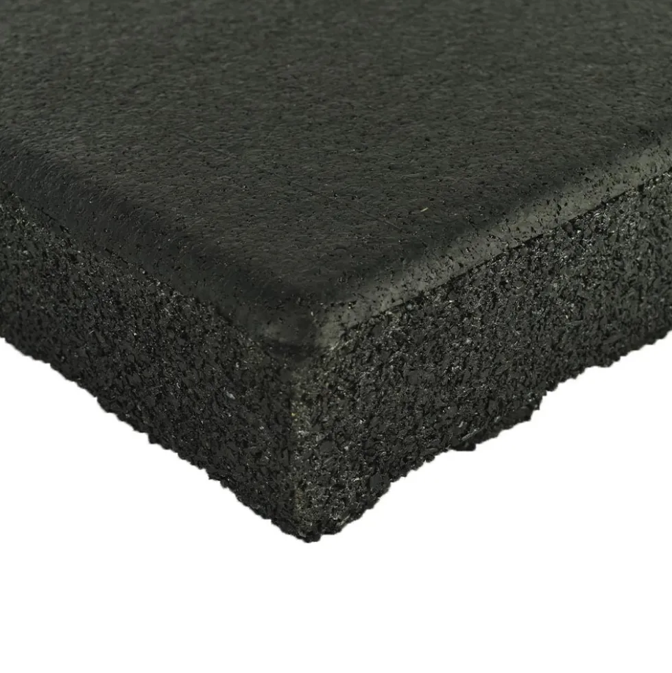 dBTile Gym Floor Tile Black 2.5 Inch x 2x2 Ft. with Quad Blok