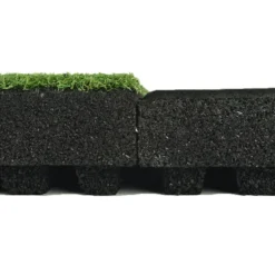 dBTile Gym Floor Tile Black 2.5 Inch x 2x2 Ft. with Quad Blok