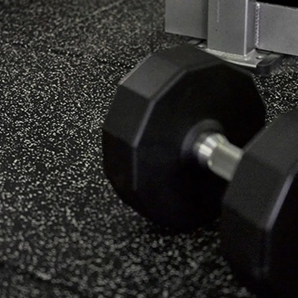 dBTile Gym Floor Tile Standard Colors 2.5 Inch x 2x2 Ft. with Quad Blok