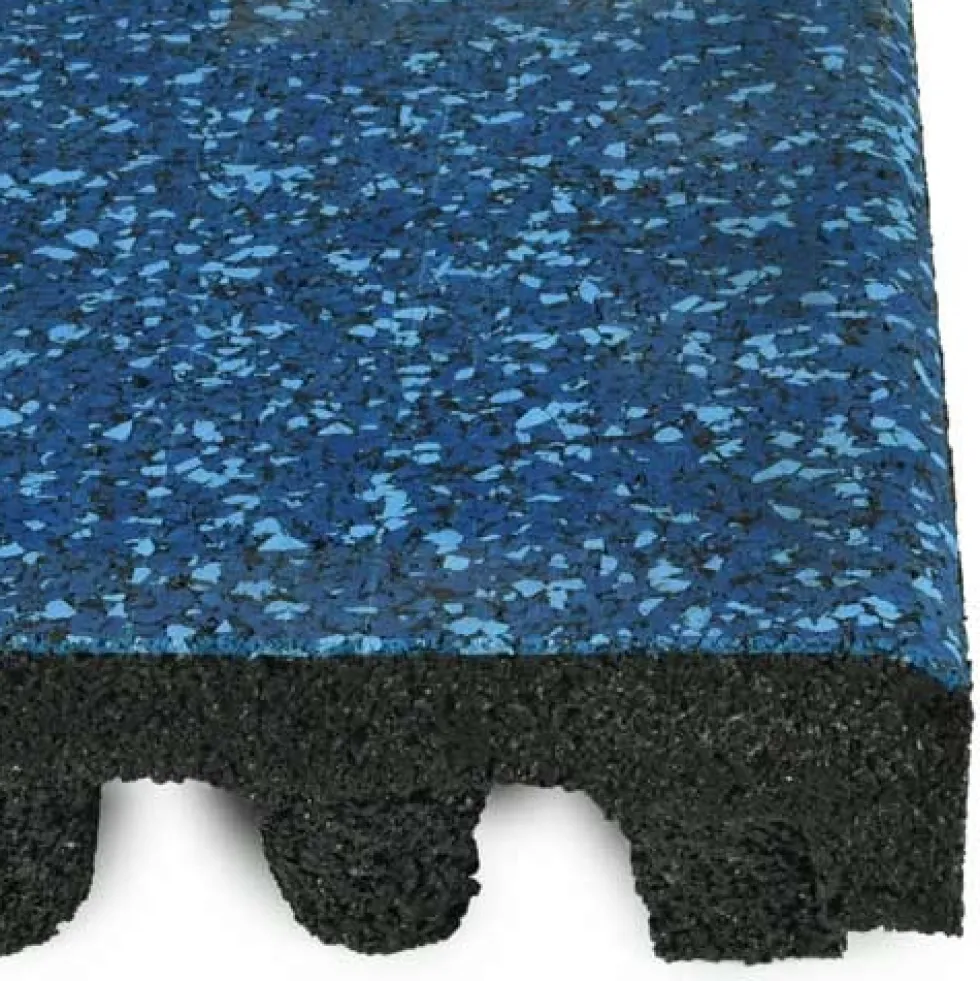 dBTile Gym Floor Tile Standard Colors 2.5 Inch x 2x2 Ft. with Quad Blok