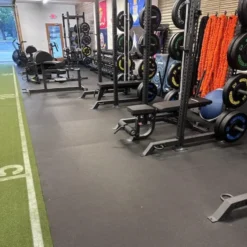 ForceFit Athletic Rolled Rubber Black 8 mm x 4 Ft. Wide Per SF