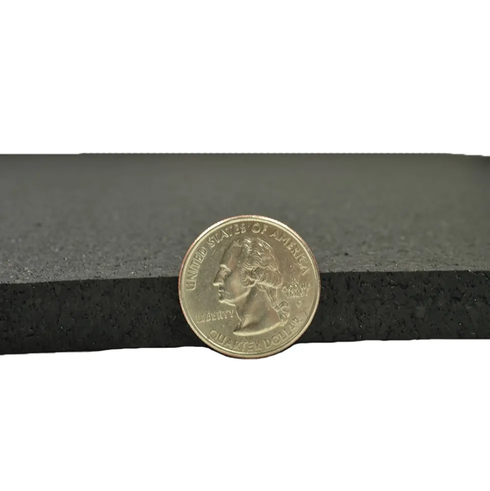 ForceFit West Athletic Rolled Rubber Black 1/2 Inch x 4 Ft. Wide Per SF
