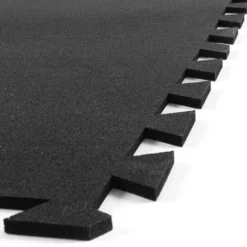 Geneva Rubber Tile Black 1/4 Inch x 3x3 Ft.