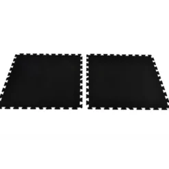 Geneva Rubber Tile Black 1/2 Inch x 3x3 Ft.