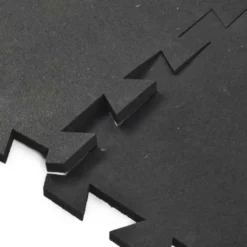 Geneva Rubber Tile Black 1/2 Inch x 3x3 Ft.