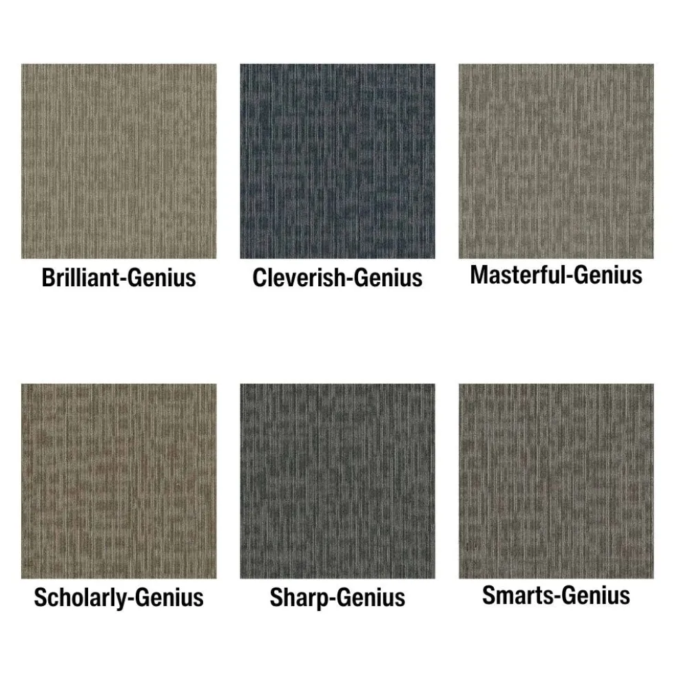Genius Commercial Carpet Tiles 6.3 mm x 24x24 Inches 20 Per Case