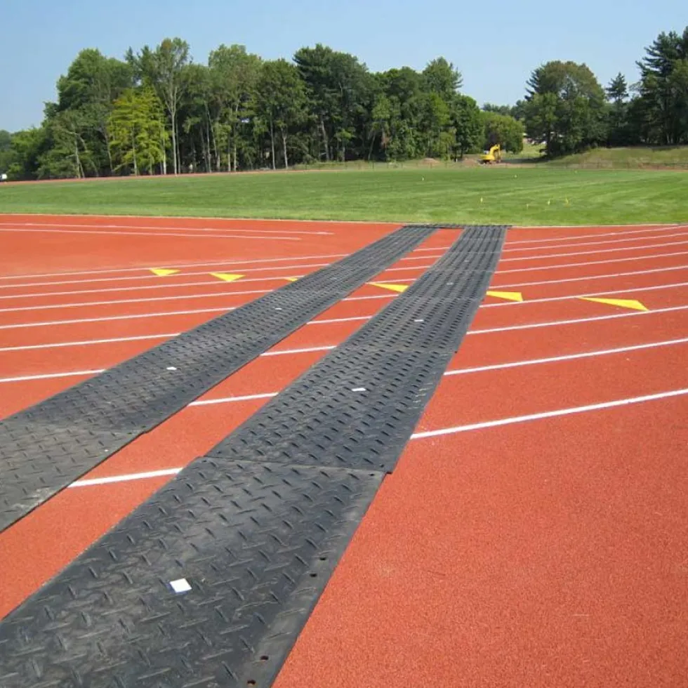 Ground Protection Mats Black 1/2 Inch x 3x8 Ft. Diamond/Diamond