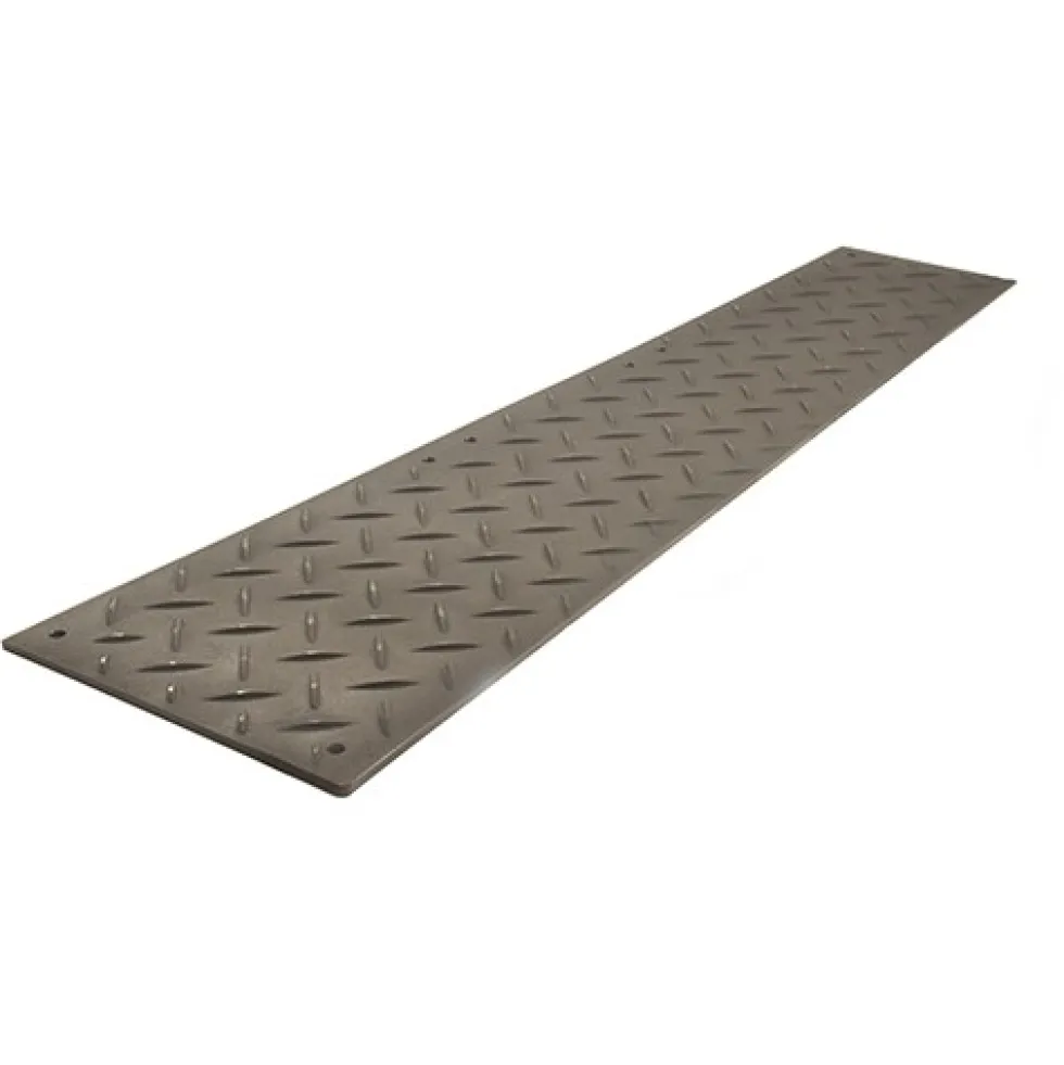 Ground Protection Mats Black 1/2 Inch x 2x8 Ft. Diamond/Diamond