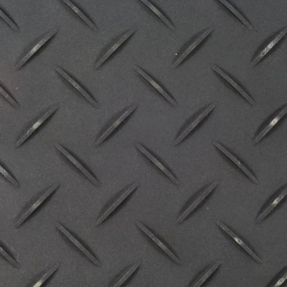 Ground Protection Mats Black 1/2 Inch x 2x8 Ft. Diamond/Smooth