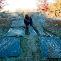Ground Protection Mats Black 1/2 Inch x 3x8 Ft. Diamond/Smooth