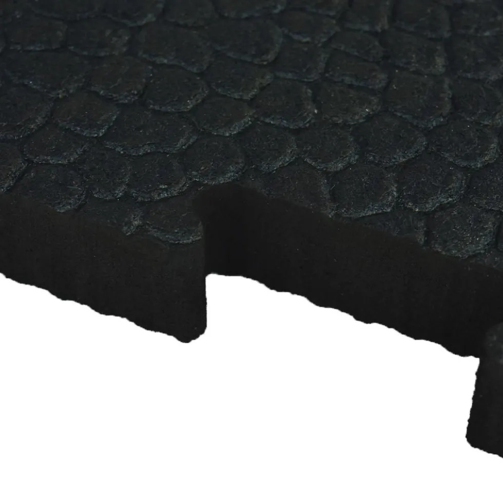 Horse Stall Interlocking 4 Ft. Border Mat Cobblestone 3/4 Inch x 4x6 Ft.