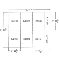 Horse Stall Mats Kit Cobblestone 3/4 Inch x 12x14 Ft.