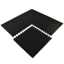 Interlocking Geneva Rubber Tile with Borders 10% Color 3/8 Inch x 35x35 Inch