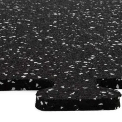 Interlocking Rubber Floor Tiles Gmats Light Gray 3/8 Inch x 2x2 Ft.