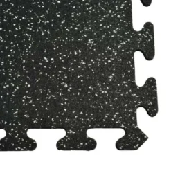 Interlocking Rubber Floor Tiles Gmats Light Gray 3/8 Inch x 2x2 Ft.