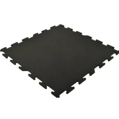 Interlocking Rubber Floor Tile Black 8 mm x 2x2 Ft.