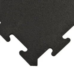 Interlocking Rubber Floor Tile Black 8 mm x 2x2 Ft.