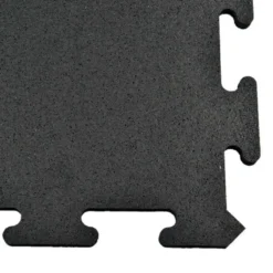 Interlocking Rubber Floor Tile Black 8 mm x 2x2 Ft.