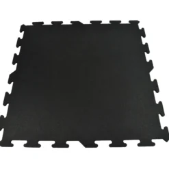 Interlocking Rubber Tile Black 8 mm x 23x23 Inch Eureka