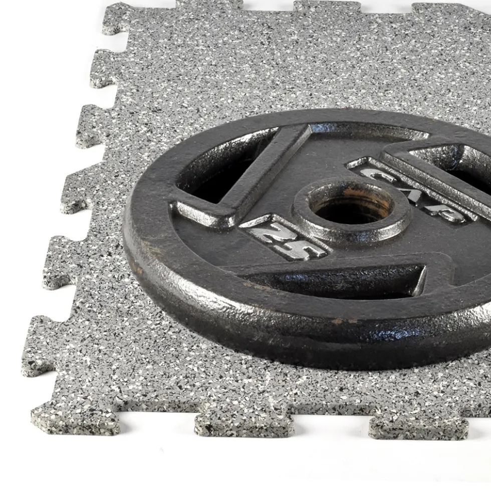 Interlocking Rubber Tile 90% Color 8 mm x 23x23 Inch Eureka