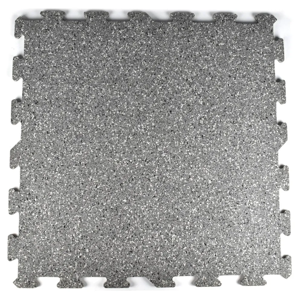 Interlocking Rubber Tile 90% Color 8 mm x 23x23 Inch Eureka