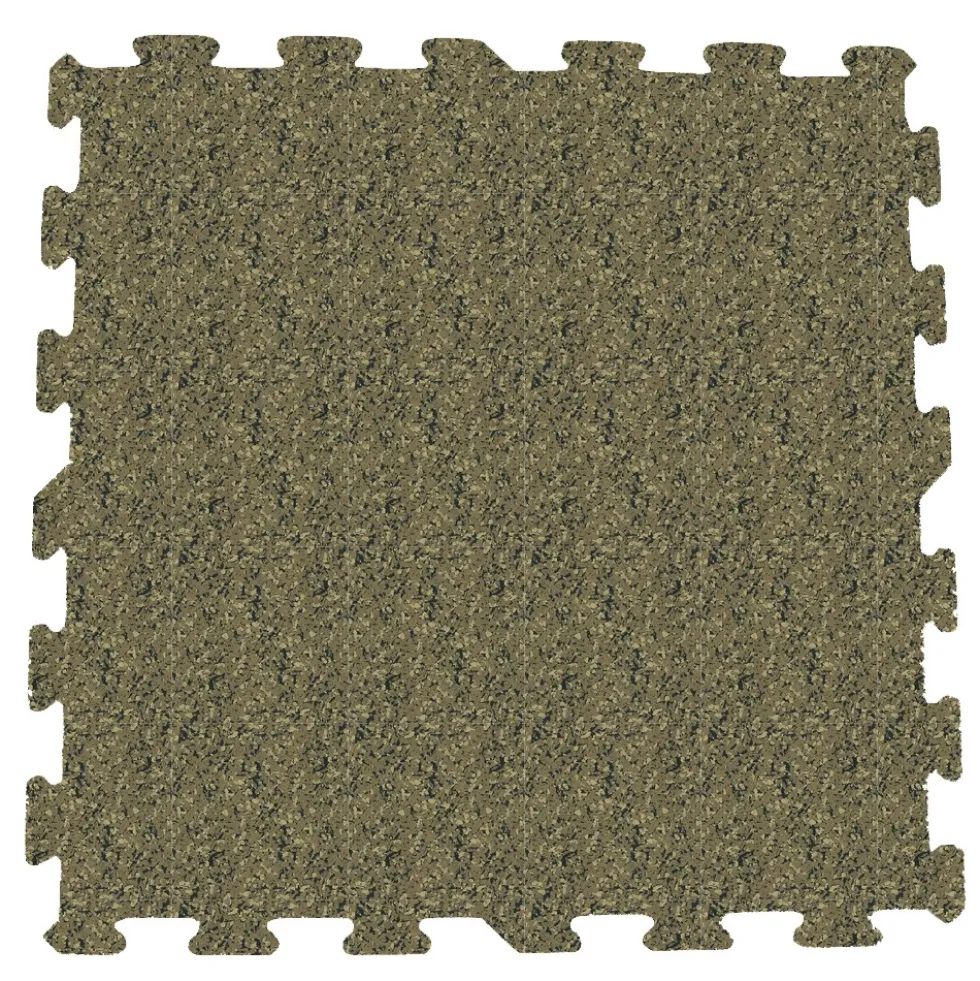Interlocking Rubber Tile 90% Color 8 mm x 23x23 Inch Eureka