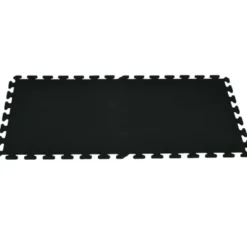Interlocking Rubber Tile Gmats Black 3/8 Inch x 2x2 Ft.