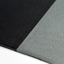 Leather PVC Floor Tile Black or Dark Gray 6 tiles 5 mm x 20x20 Inches