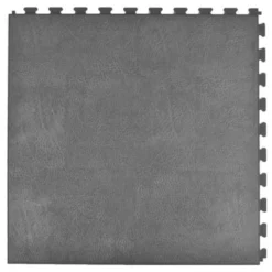 Leather PVC Floor Tile Black or Dark Gray 6 tiles 5 mm x 20x20 Inches