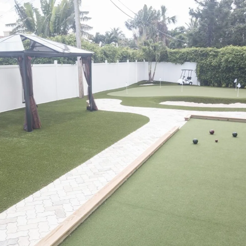 One Putt Artificial Grass Turf Roll 1/4 Inch x 15 Ft. Wide 5 mm Padded Per SF