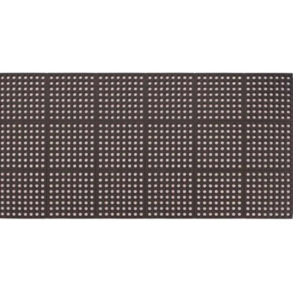 Performa Black Interlocking Fatigue Mat 3x3 Feet