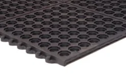 Performa Black Interlocking Fatigue Mat 3x3 Feet