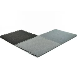Plush Comfort Carpet Tile 5/8 Inch x 10x10 Ft. Kit Beveled Edges