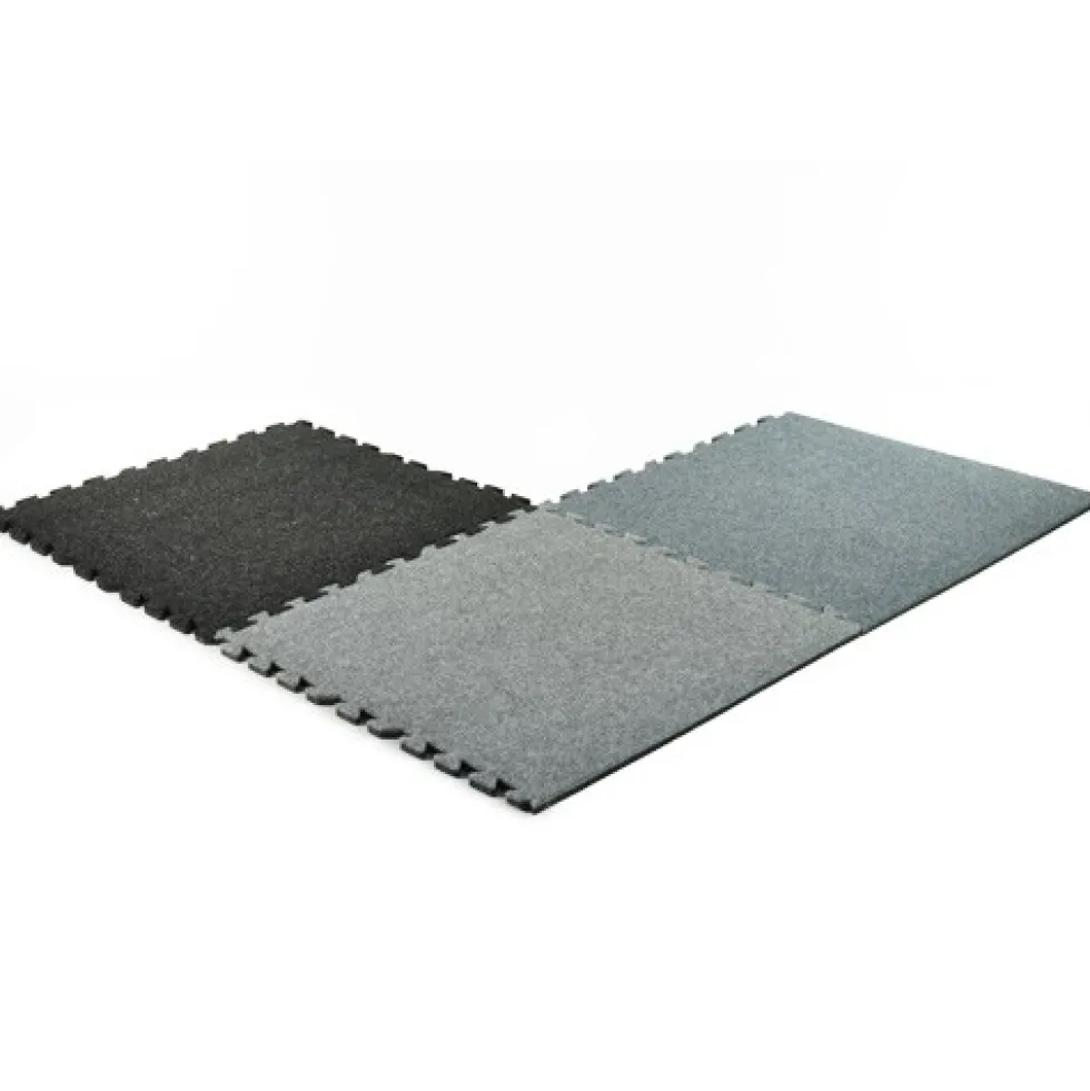 Plush Comfort Carpet Tile 5/8 Inch x 10x10 Ft. Kit Beveled Edges