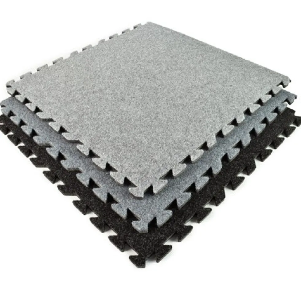 Plush Comfort Carpet Tile 5/8 Inch x 10x10 Ft. Kit Beveled Edges