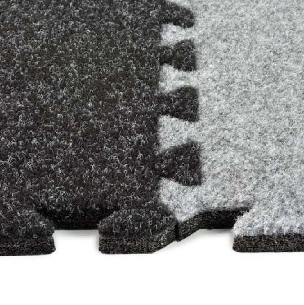 Plush Comfort Carpet Tile 5/8 Inch x 10x10 Ft. Kit Beveled Edges