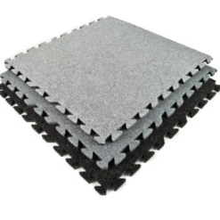 Plush Comfort Carpet Tile 5/8 Inch x 10x20 Ft. Kit Beveled Edges