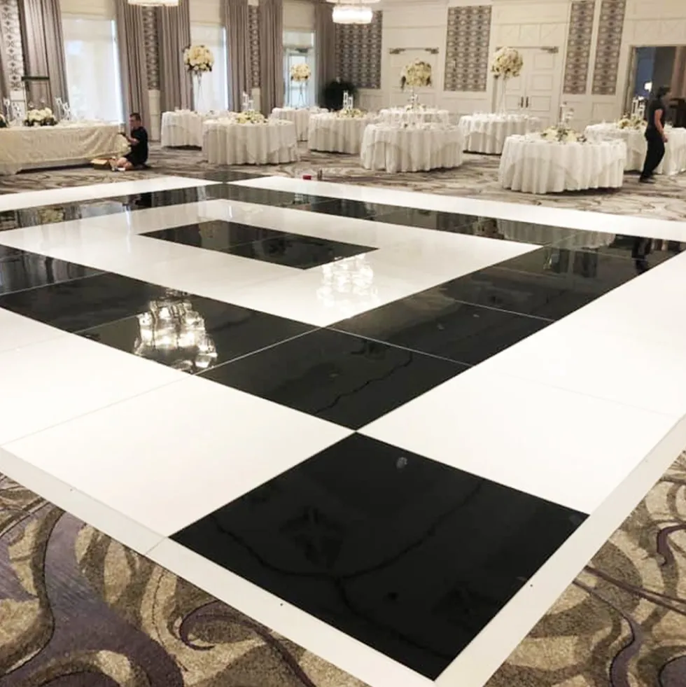 Portable Dance Floor Seamless Solid Color Cam Lock 1/2 Inch x 3x3 Ft.