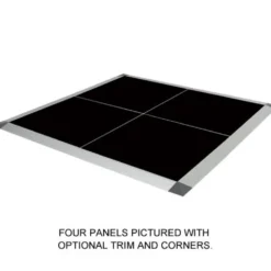 Portable Dance Floor Seamless Solid Color Cam Lock 1/2 Inch x 3x4 Ft.
