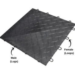 RaceDeck Diamond Garage Floor Tile 1/2 Inch x 1x1 Ft.