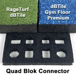 RageTurf dBTile 2.5 Inch x 24x24 Inches with Quad Blok