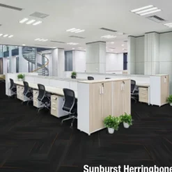 Reverb Commercial Carpet Planks 1/4 Inch x 12x48 Inches Carton of 14