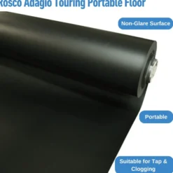 Rosco Adagio Touring Black Portable 5.25 Ft. x 6 Ft.